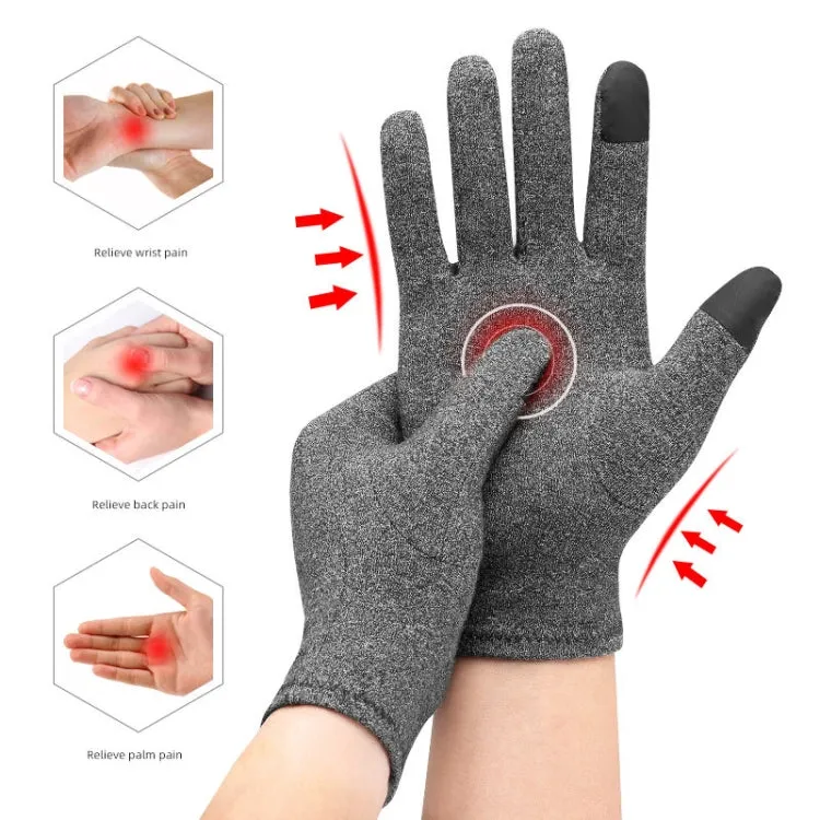 Sports Fitness Training Joint Protection Warm Gloves, Size: L(Grey)