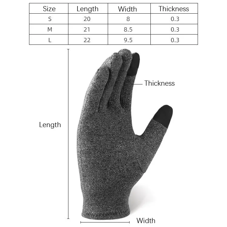 Sports Fitness Training Joint Protection Warm Gloves, Size: L(Grey)