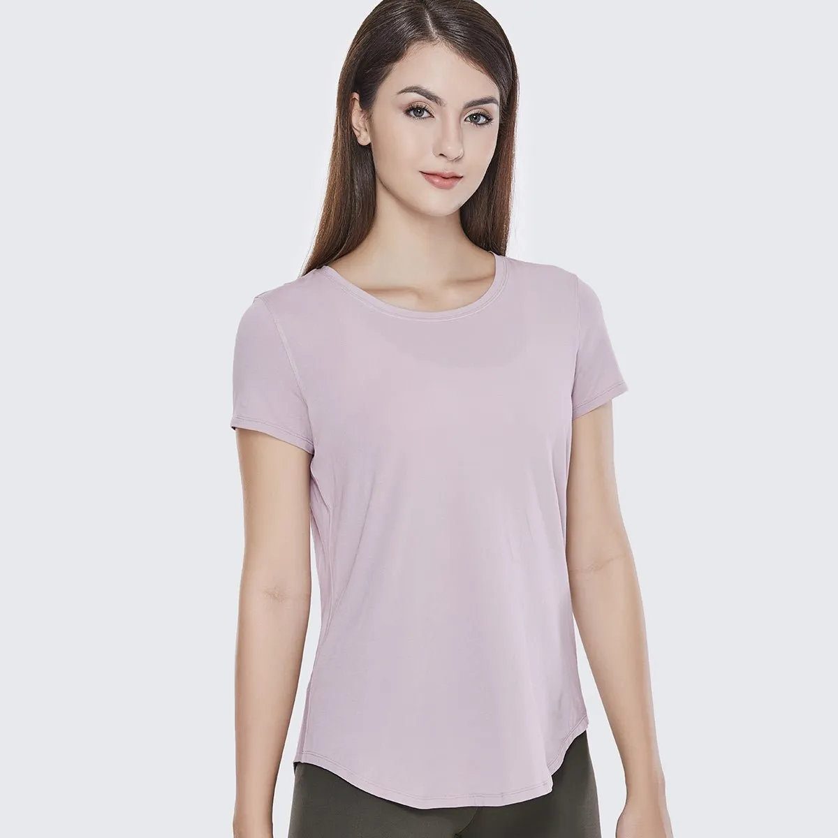 Super Soft Pima Cotton Loose fit Lavender Active Tee