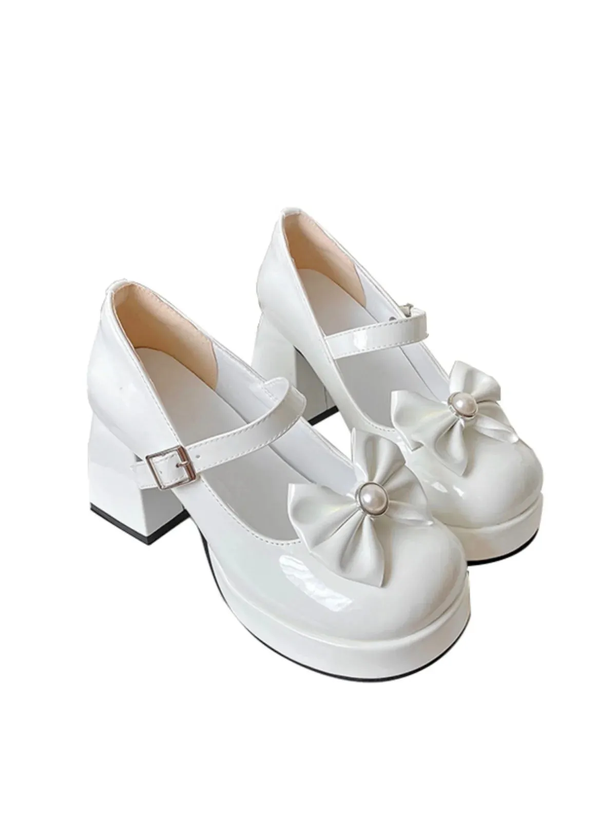 TAVIMART  -  Sweet Original Lolita High Heels Japanese Cute Thick Sole Elevated Round Toe Lolita Medium Heels Lo Shoes Female