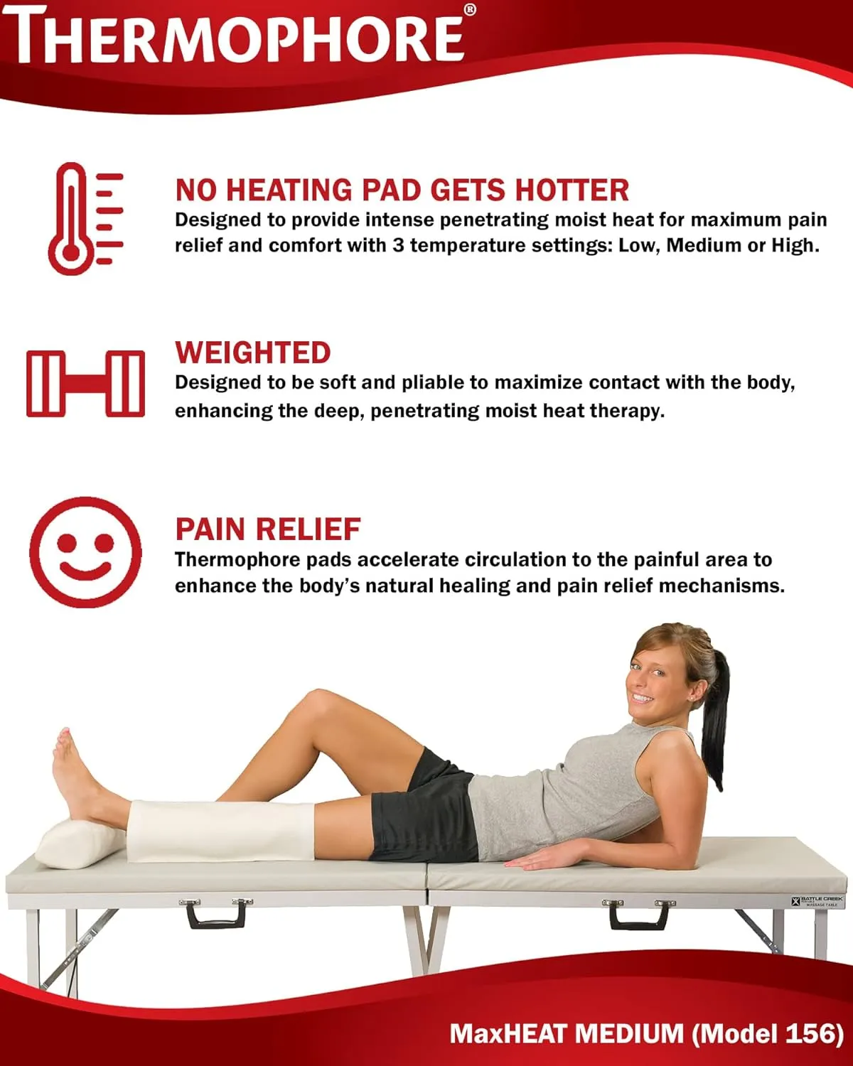 Thermophore Arthritis Pad Moist Heat (Model 156) 14"x14"