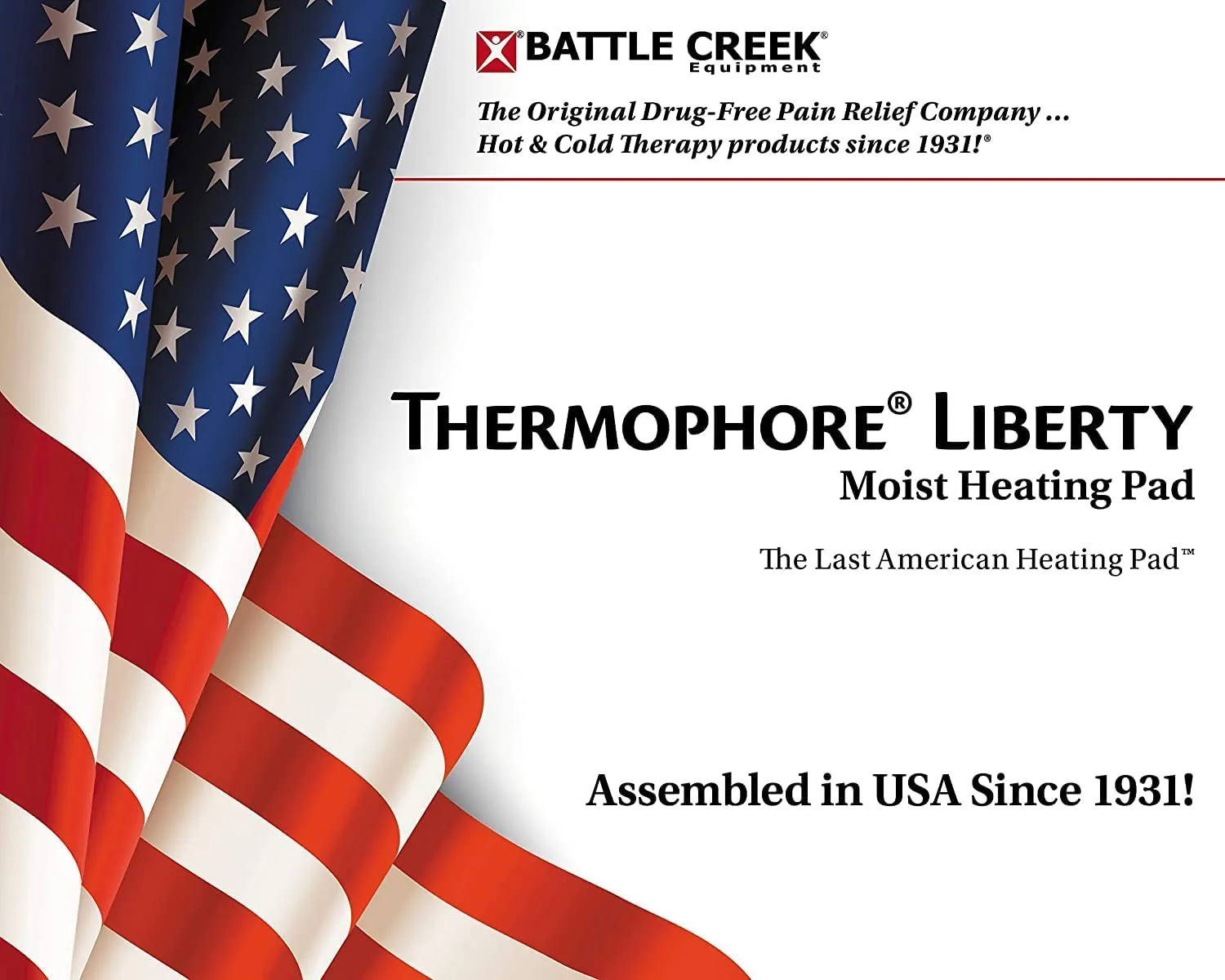 Thermophore Liberty II Plus (USA Assembled) (Model 355) Moist Heating Pad - Large (14 x 27) Heating Pad