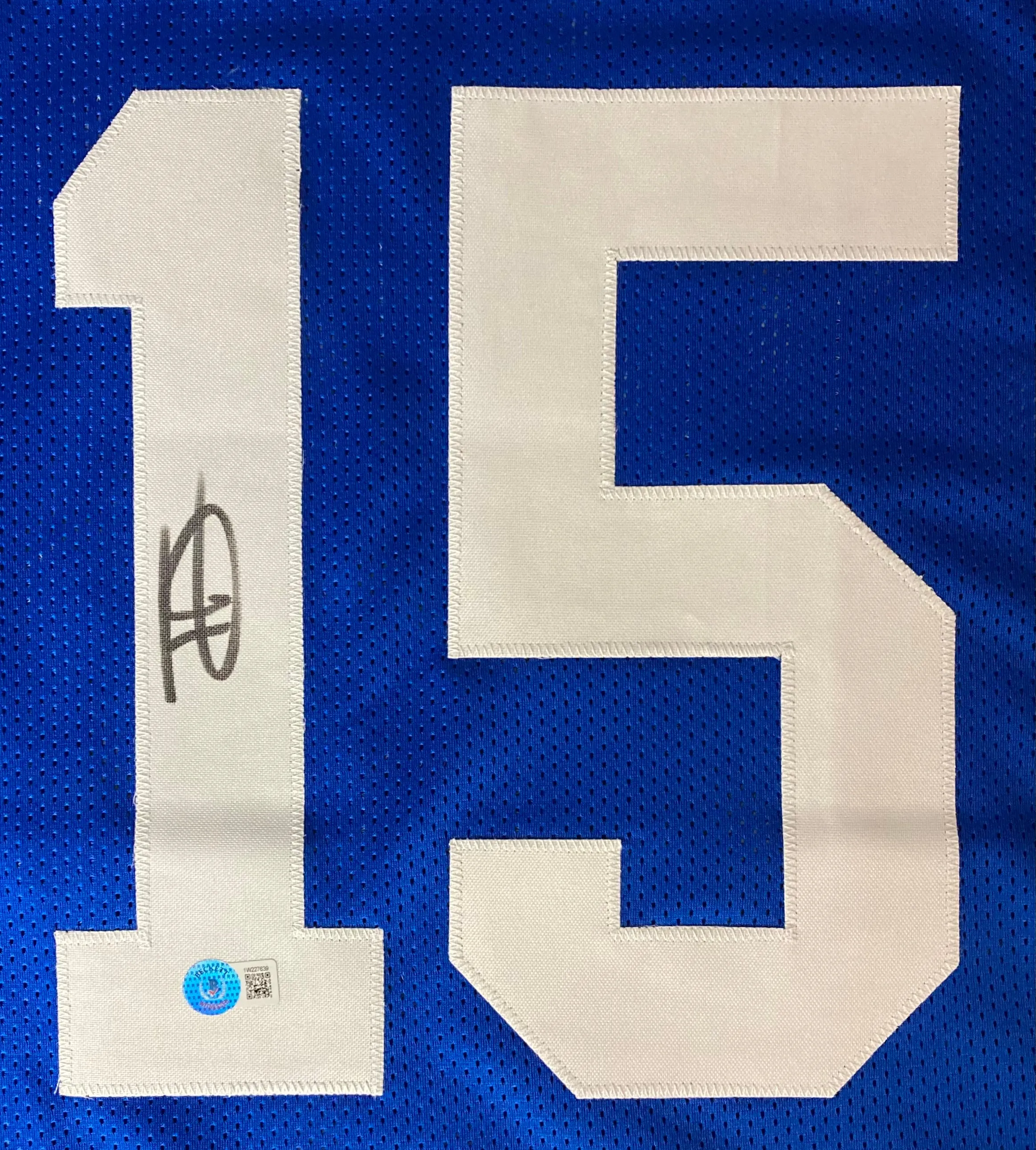 Tommy Devito New York Signed Blue Football Jersey BAS ITP