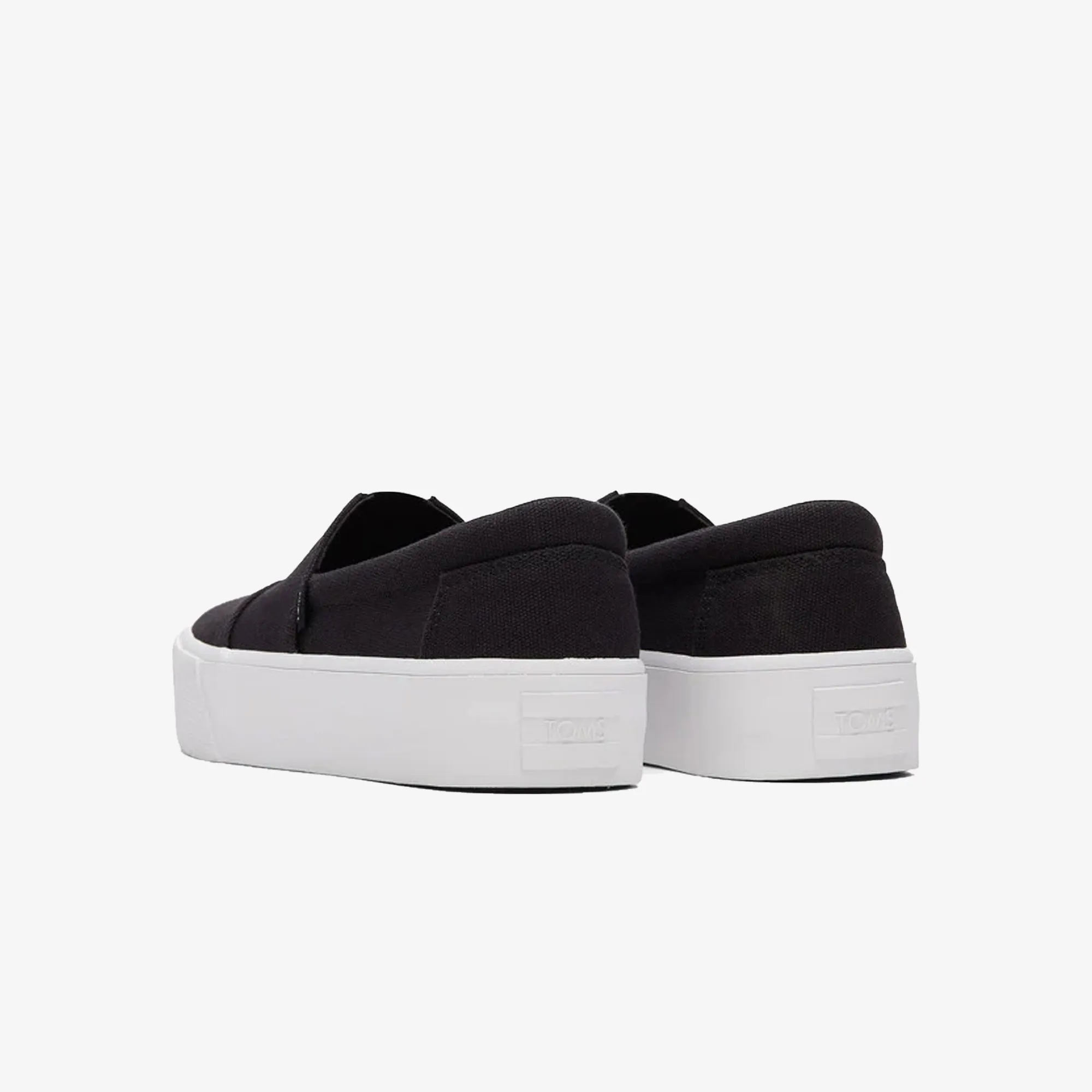 Toms | WMN'S FENIX PLATFORM  { BLACK CANVAS