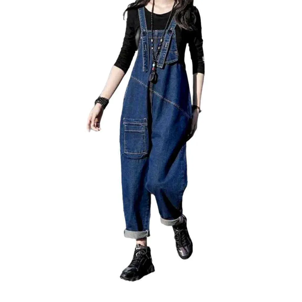 Trendy women's jean dungaree