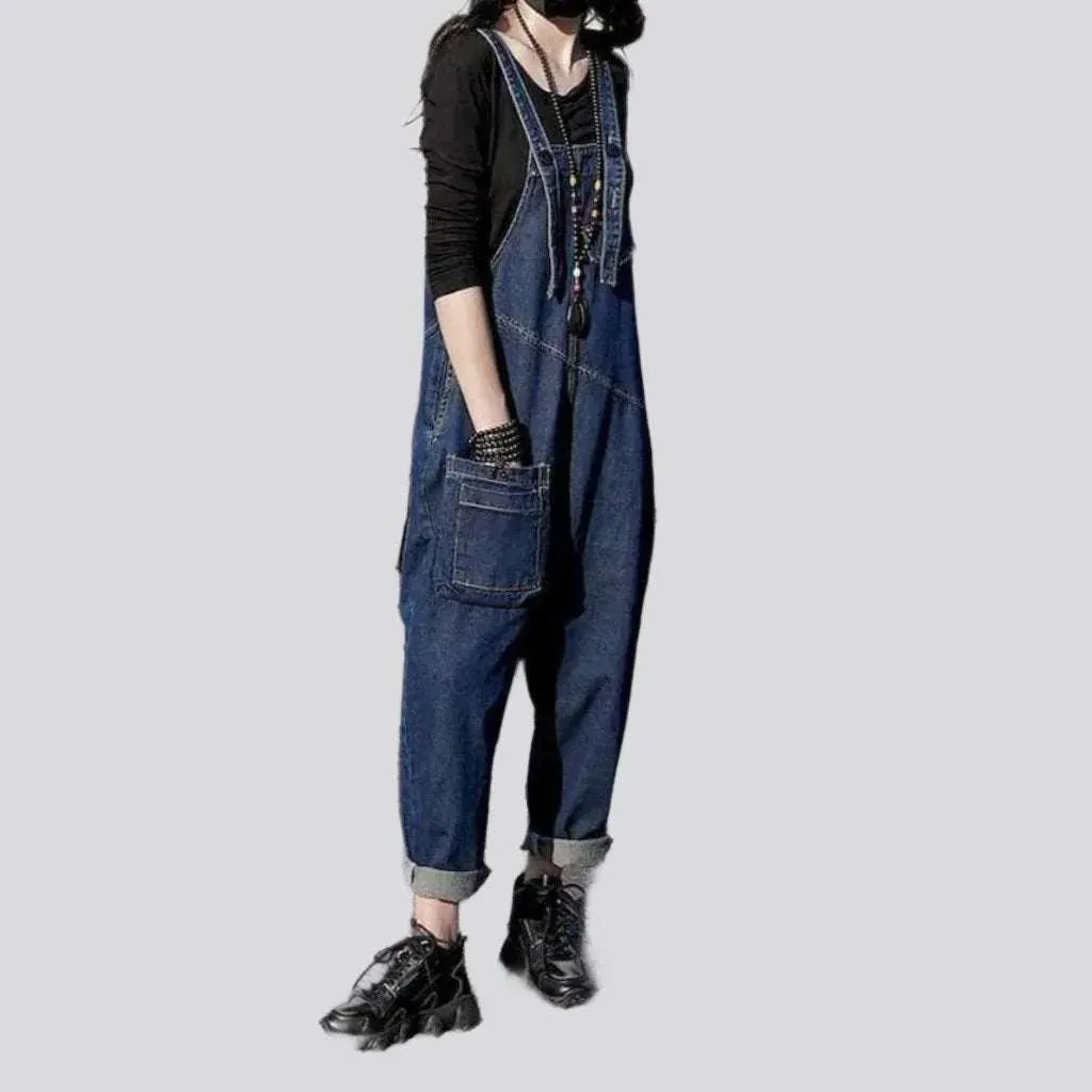 Trendy women's jean dungaree