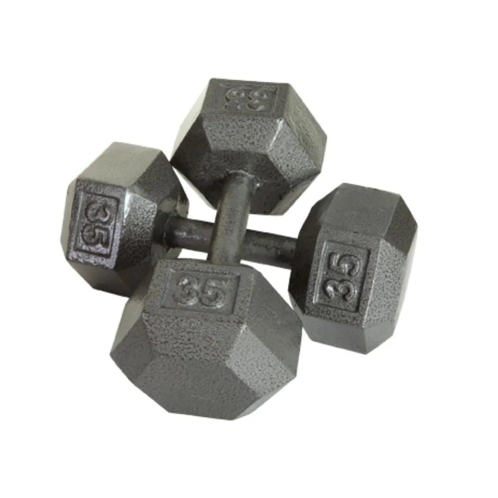 USA 5 lb to 30 lb Iron Hex Dumbbell Set with Rack with A-Frame Rack