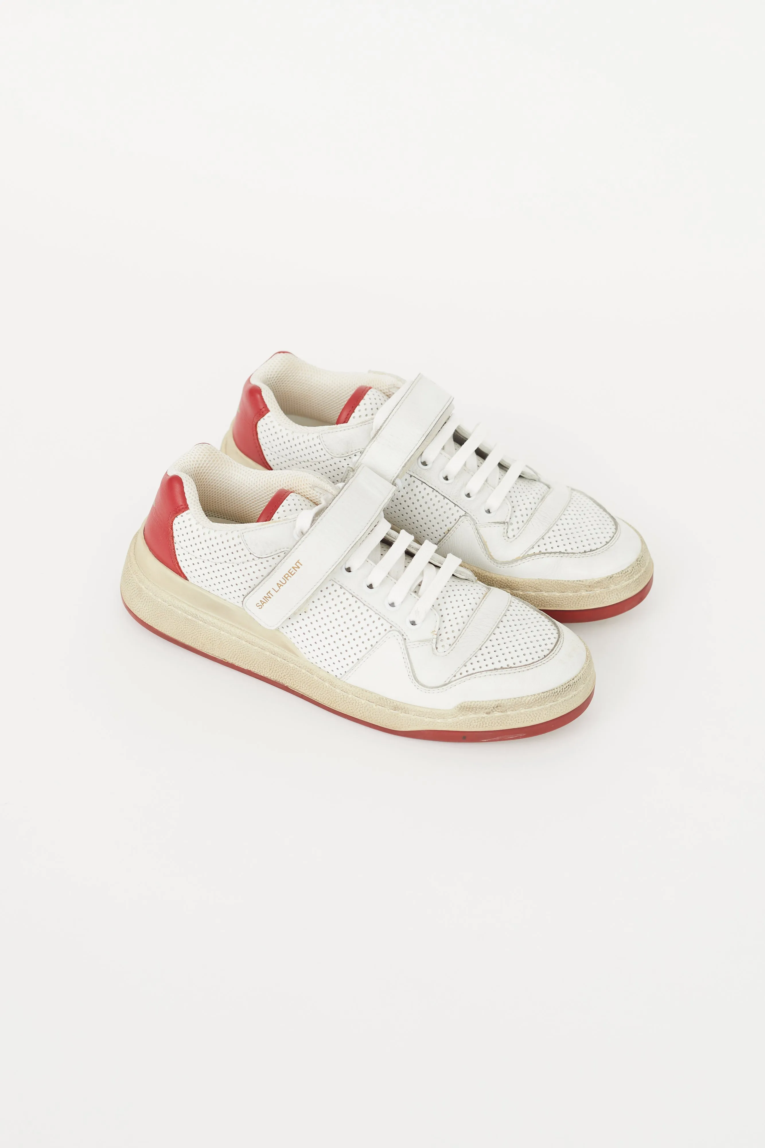 White & Red SL24 Low Sneaker