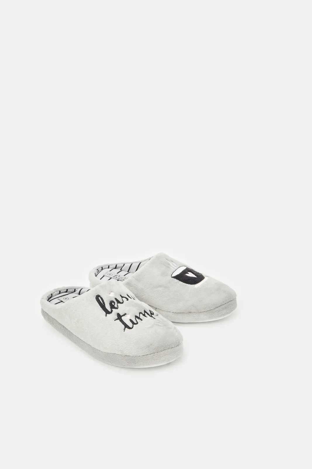 Women Grey Leisure Time Slippers