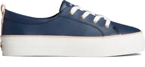 Women's Crest Vibe Platform Leather Navy