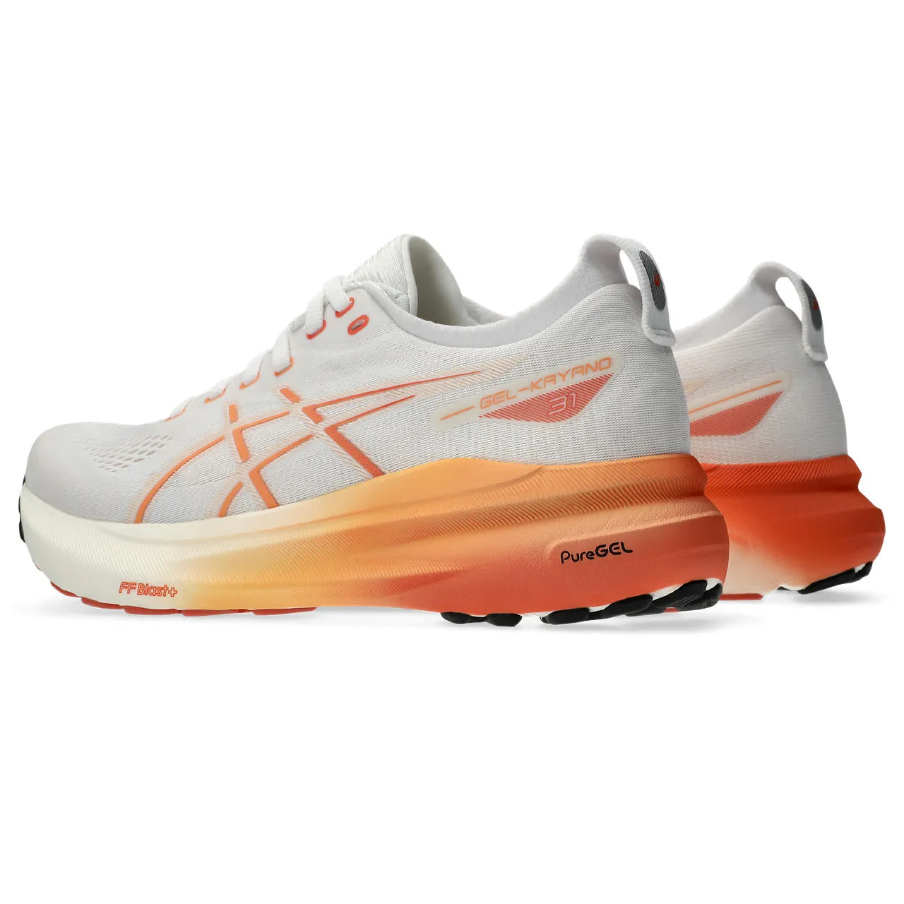 WOMEN'S KAYANO 31 - B - 100 WHITE/FADED ORANGE