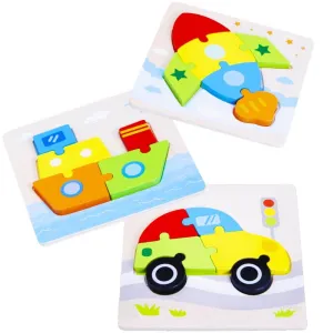 Wooden Car Jigsaw - Baby Transport Puzzle