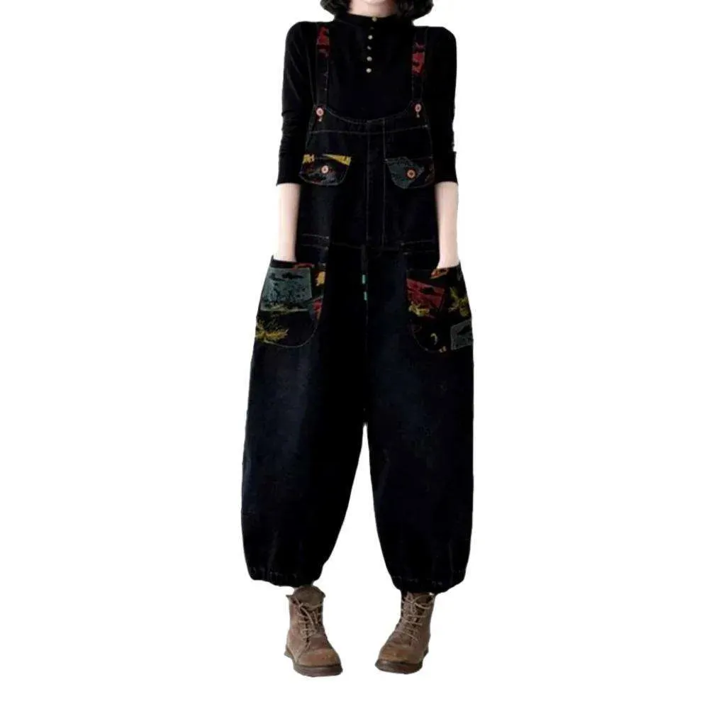 Y2k denim dungaree for women