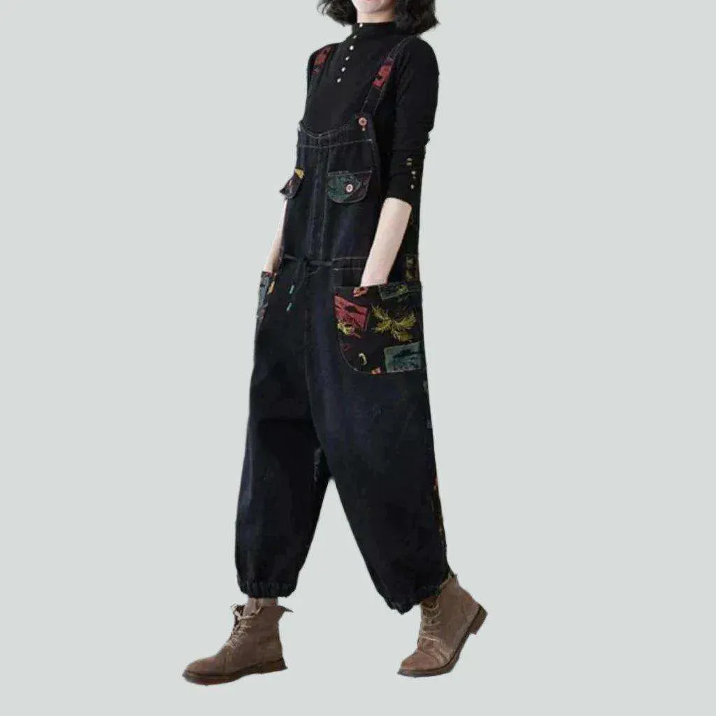 Y2k denim dungaree for women